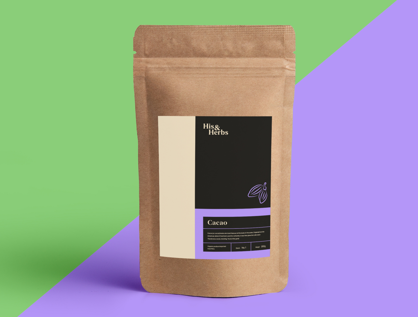 (2/3) Cacao & Nettle Label Designs by Jordan Brier on Dribbble