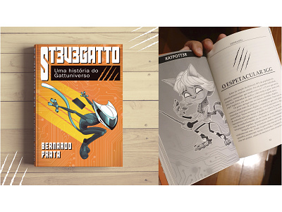 ST3V3GATTO - Uma história do Gattuniverso cartoon design de personagens gatos ilustração livro quadrinhos sci-fi