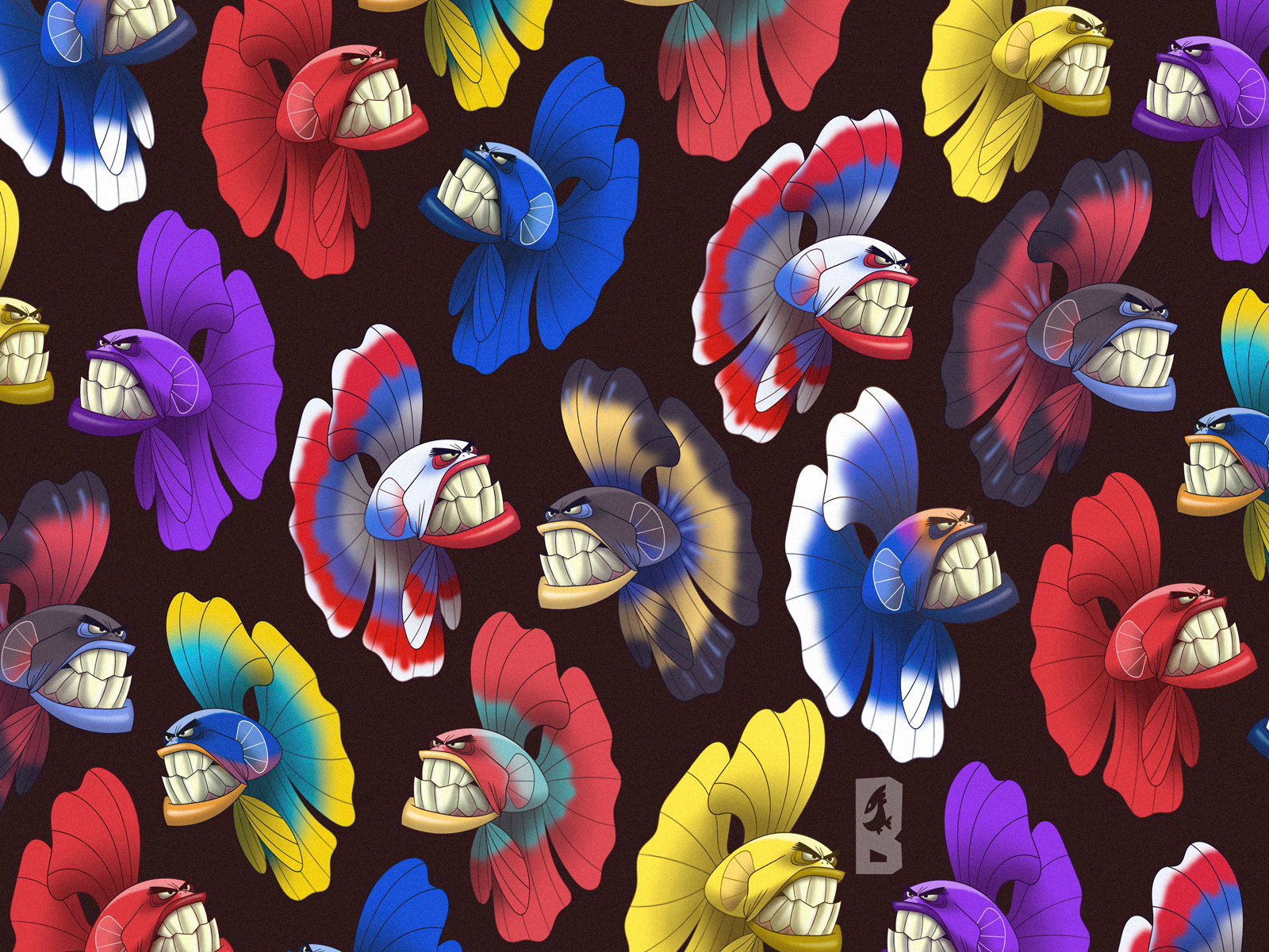 Angry Bettas by Bernardo Prata on Dribbble