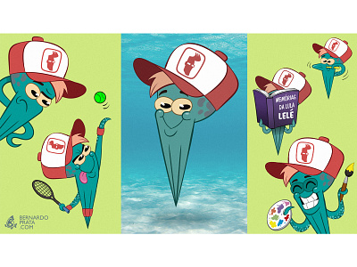 Breno Pulpo cartoon criatividade design de personagens ilustração molusco polvo sea