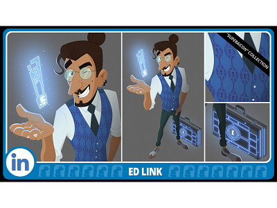 ED LINK (Linkedin) aqueles caras character design design de personagens illustration ilustração linkedin mascot quadrinhos rotenfelder superaicon virtual influencer