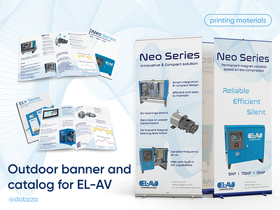 Outdoor banner and catalog