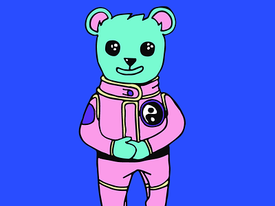 Bear Portrait animal artwork bear cartoon design illustration nft palette pallete portrait spacesuit vector