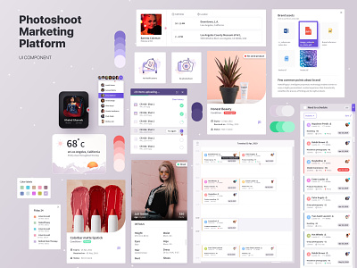 UI Components clean ui creative dailyui dashboard ui design minimalism models photoshoot purple quovantis ui ui component