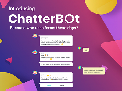ChatterBot Poster for Quovantis bot chat chatterbot feedback poster quovantis