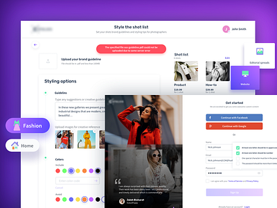 Onboarding UI brands checkout clean ui creative design dashboard library onboarding photography promotions purple ui social platform