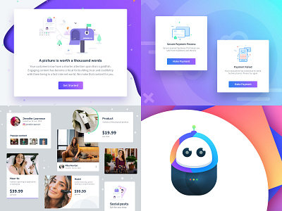 2018 popular post @design card design chatterbot design illustration quovantis ui vector