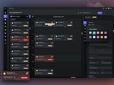 Task Scheduling Board-DarkTheme