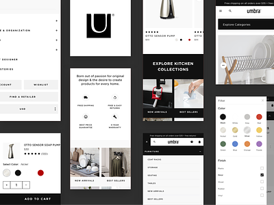 Umbra's new site, mobile version 📱 design mobile ui ux