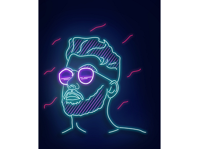 Neon Boy art characterdesign design illstrator illustration neon neon colors neon lights vector