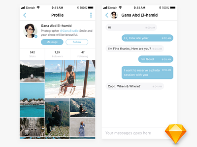 Shots app android flat instagram ios iphone mobile app mobile application sketch ui ux