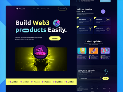 WEB 3 Crypto Landing Page Redesign bitcoin blockchain branding crypto landing page design etherium graphic design illustration landing page logo metaverse landing page nft nft landing page token ui ux vector web 3 crypto landing page website
