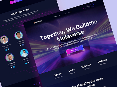 Metaverse Landing Page Design bitcoin ceyptocurrency clean crypto dark design home page landing page marketplace meta metaverse metaverse landing page nfts page ui virtual reality vr web web design website