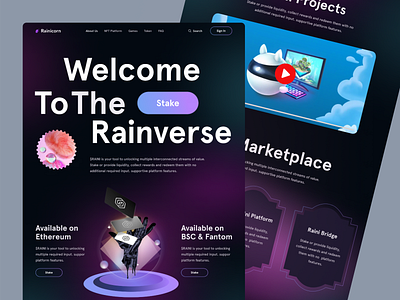 NFT landing page design