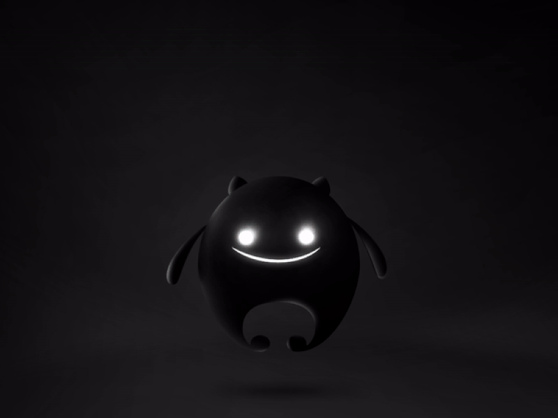Halloween Cutie animation black and white ghost illustration loop