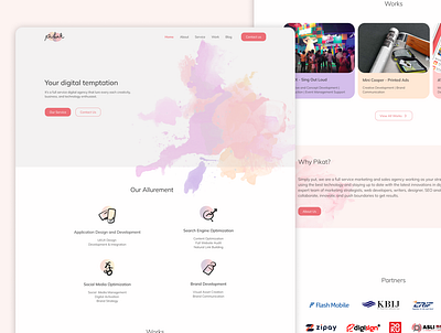 PIKAT Digital Agency Landing Page app branding design ui ux website