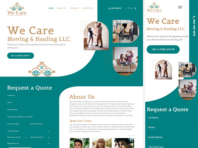Moving care Landing Page branding design icon illustration logo ui ux vector web design