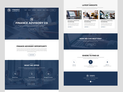 Finance Advisory branding finance finance advisory landing page one page design ui ux web design