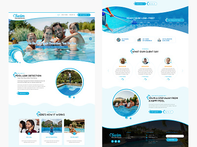 Pool Services graphic design pool service ui web design