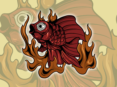 Fish fire branding design designinspiration graphic design illustration illustrationaday illustrationart illustrationartist illustrationdaily