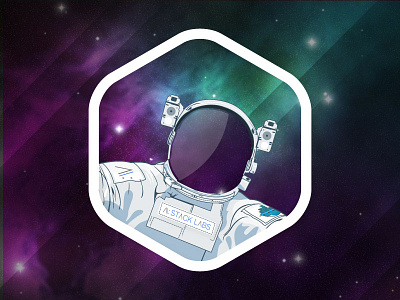 Astronaut sticker ui