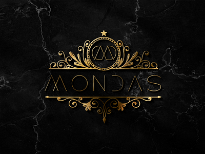 MONDAS Logo ai branding design gold graphic design icon illustration jewelry store logo vector