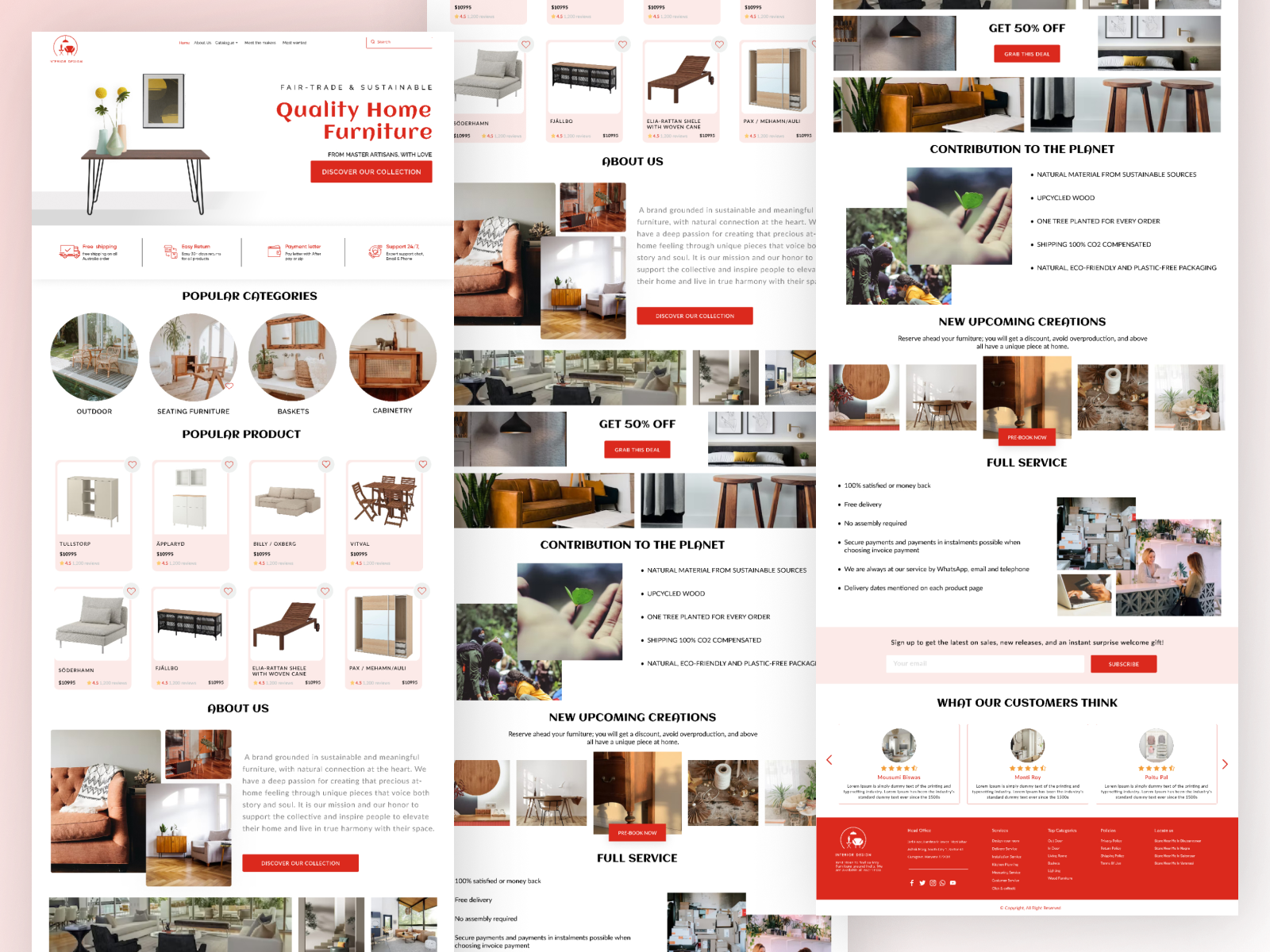 Home Furniture website by Susmita Patra on Dribbble