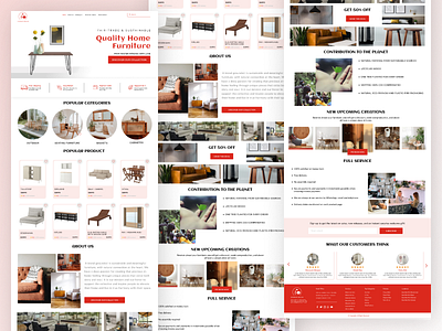 Home Furniture website creative design figma furniture home online selling trends ui wood