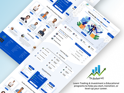 TraderM design figma trade landing page tradem traders and investors ui