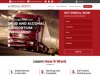 Alcohal Transport website design