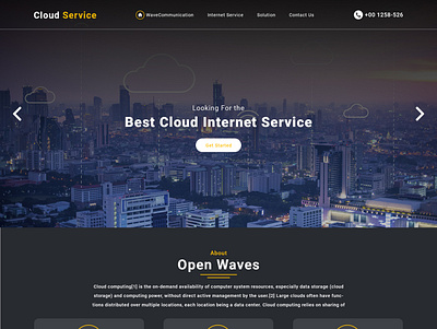 Cloud Service Website design coding css design graphic design illustration logo ui ui design ux design website design