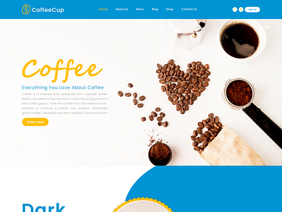 Coffee Website design coding css design graphic design illustration logo ui ui design ux design website design