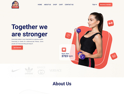 Gym Website design coding css design graphic design illustration logo ui ui design ux design website design