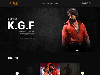 Kgf Website Design coding css design graphic design illustration logo ui ui design ux design website design