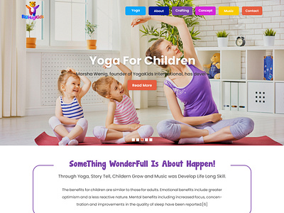Kid Yoga Website Design coding css design graphic design illustration logo ui ui design ux design website design