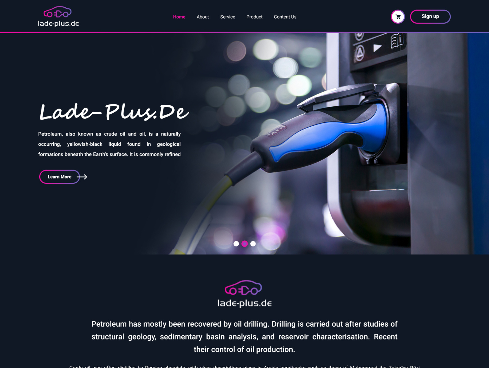 Lade Fuel site Design by Dxdesignz on Dribbble