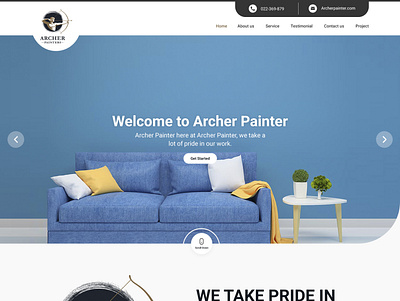 Archer Painter Website Design coding css design graphic design illustration logo ui ui design ux design website design