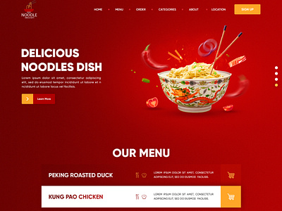 Chines Noodles Website And Web Designed By Me. coding css design graphic design illustration logo responsive ui ui design ux design website website design wordpress