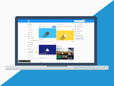 Aify - Homepage in alpha v23 aify material ui webdesign