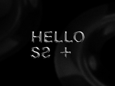 Hello sz+ 3d 3dtype behance branding chrome chrometype logo trend typedesign typeface