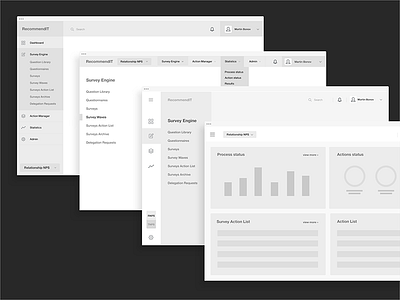 Navigation and Framework dashboard dropdown flow framework navigation sidebar ux wireframes