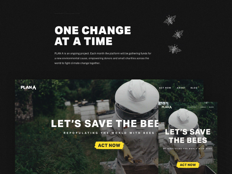 Let's Save The Bees bees campaign change charity climate environment plana planet