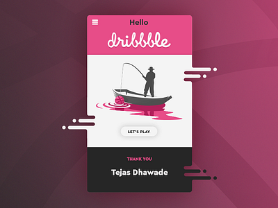 Hello Dribbble! debut dribbble first shot flat hello dribbble illustration invitation
