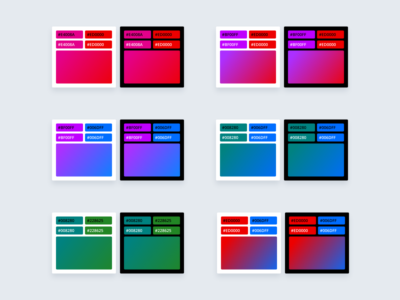 Color Combinations for Readability (AA) by Ivana Belianska on Dribbble