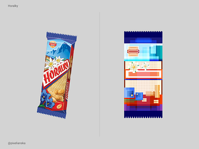 Horalky in Pixel Art 2d digital art flat flat design geometry minimal pixel art pixelart sweets.pi vector