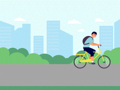 Riding a Bicycle animation motion graphics
