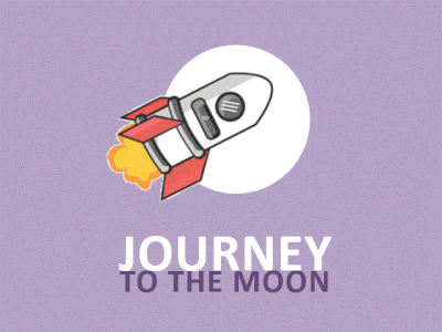 Journey to the Moon animation motion graphics social media post