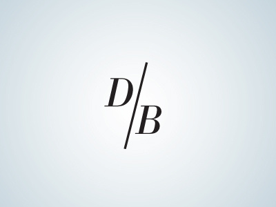 D/B Monogram black illustrator logo monogram short sketch