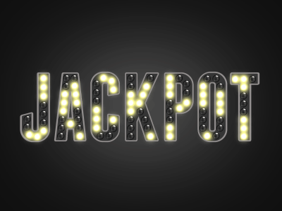 Animated Jackpot Sign animation bulbs chasing lights sign text title