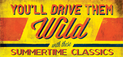 You'll Drive Them Wild 40s billboard garage gas station old paint sign typography vintage